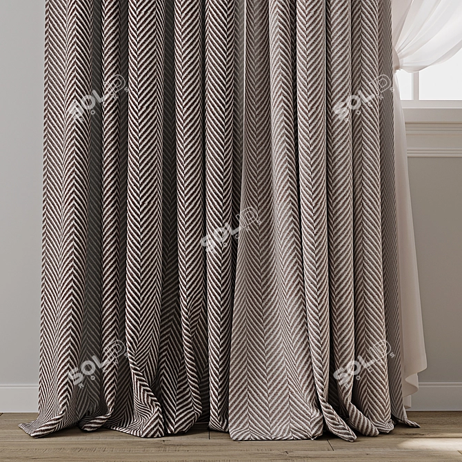 Max 3D Curtain Model Texture 3D model image 2