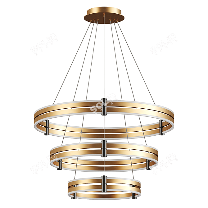 Zortes DUBLE-R LED Pendant Light 3D model image 2