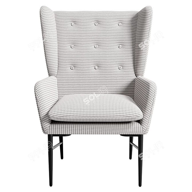 Modern Gray Mehjden Armchair 3D model image 2