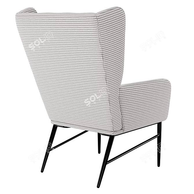 Modern Gray Mehjden Armchair 3D model image 3