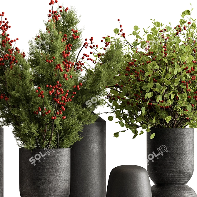  Elegant Vase Plant Set 3D model image 2