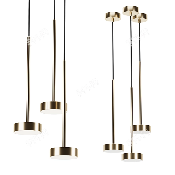 Modern LED Pendant Lighting Fixture 3D model image 1