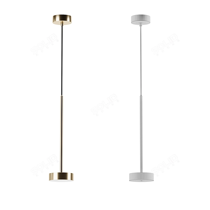 Modern LED Pendant Lighting Fixture 3D model image 2