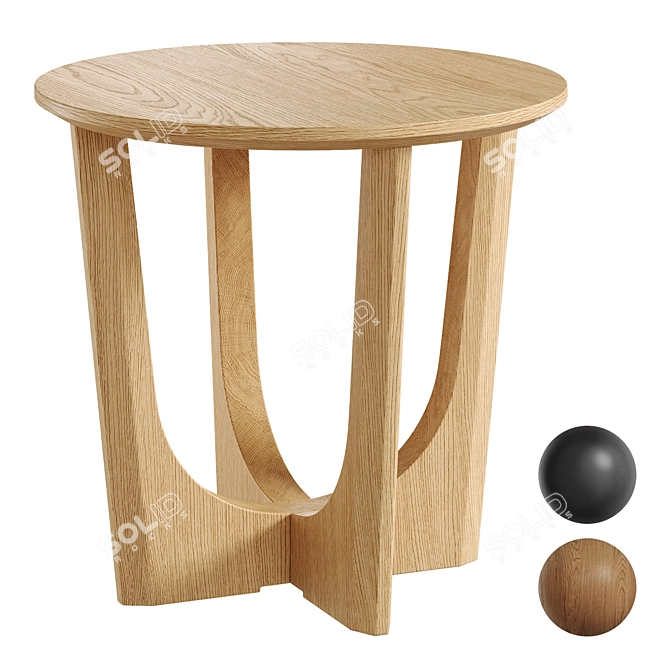 Modern Tovi Side Table 3D model image 1