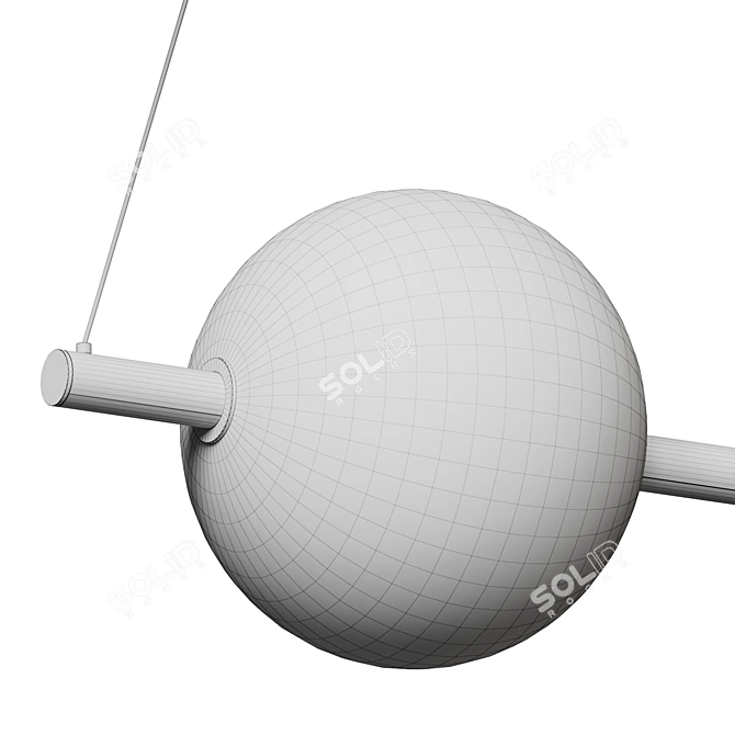 Airy Opal Glass Linear LED Suspension 3D model image 5