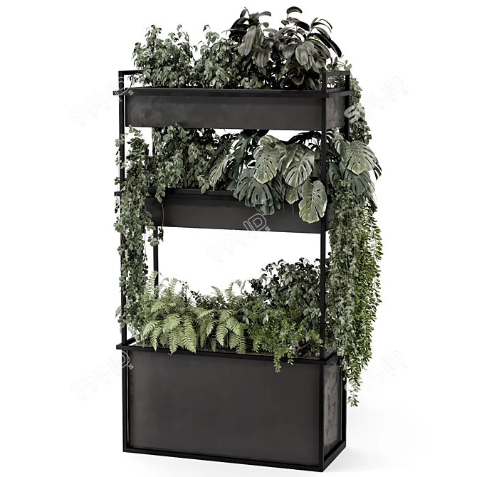 Metal Stand Indoor Hanging Plants 3D model image 4
