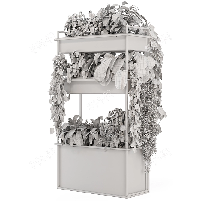 Metal Stand Indoor Hanging Plants 3D model image 5