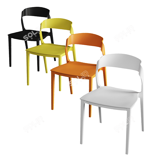 Plastic Chair Morris in V-Ray 3D model image 6