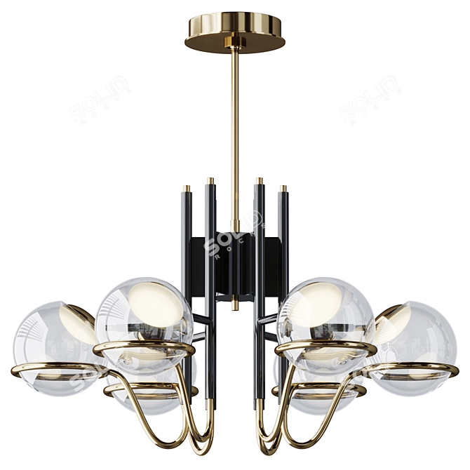 Elegant Crosby Chandelier 3D Model 3D model image 1