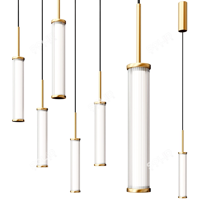 Modern Dimmable Steel Pendant Lamp 3D model image 1
