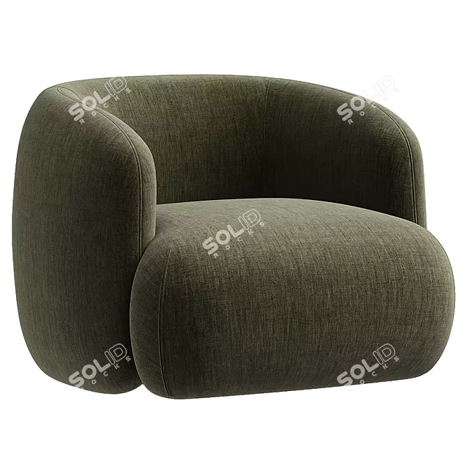  Elegant ALAND Armchair Model 3D model image 3
