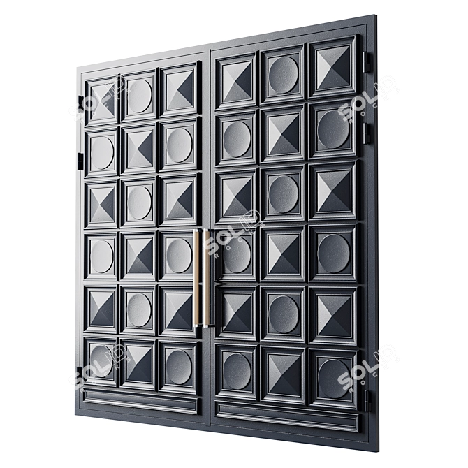 Modern Black Gate Loft Design 3D model image 2