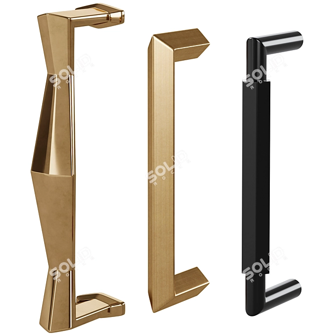 Unique Modern Furniture Handles 3D model image 4