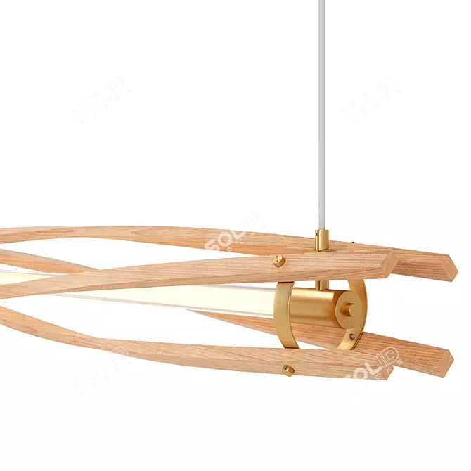 Wooden Chandelier MiFuny 3D model image 2