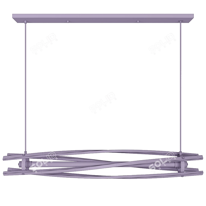 Wooden Chandelier MiFuny 3D model image 4