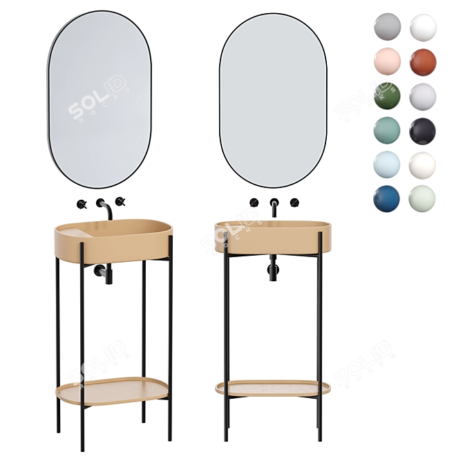 Buffalo Bathroom Furniture Set 3D model image 1