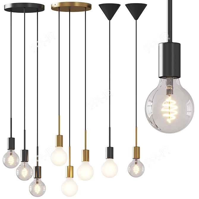 Modern Minimalist Pendant Light 3D model image 1