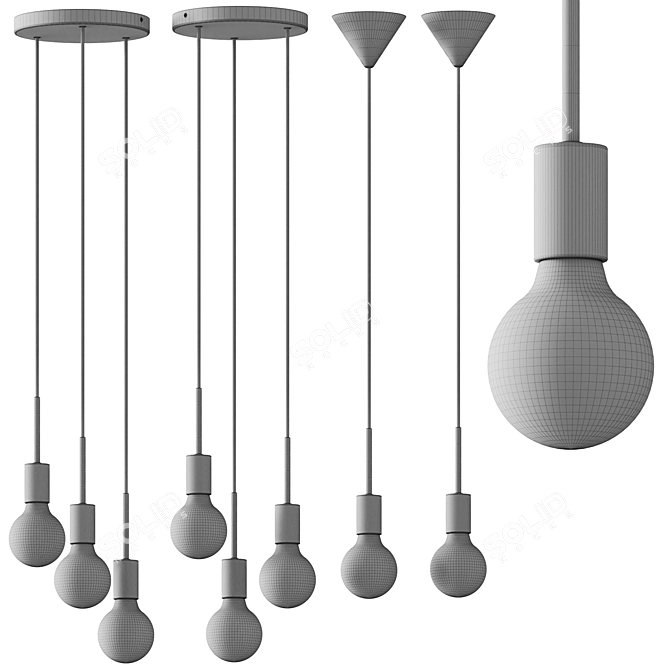 Modern Minimalist Pendant Light 3D model image 2
