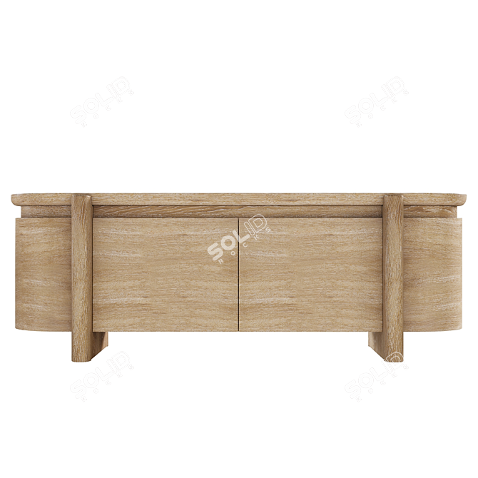 Pebble TV Stand: Harmonious Design 3D model image 3