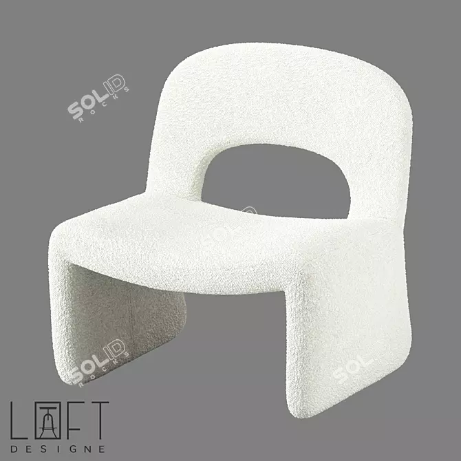 Modern Fabric Armchair 39305 Model 3D model image 1