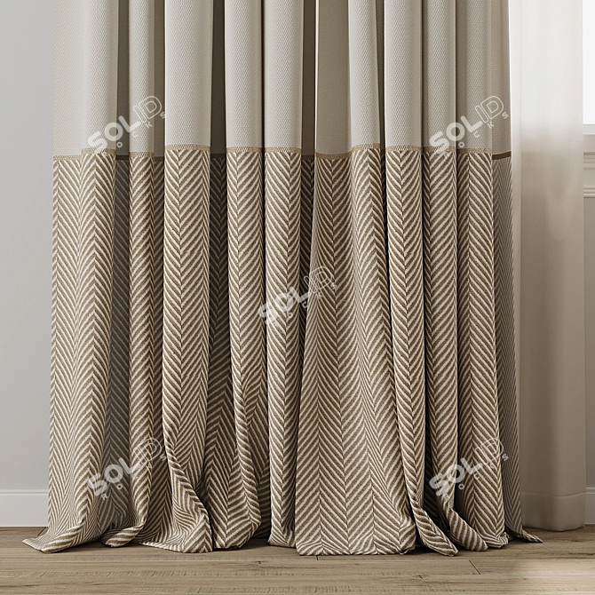  3D Max Curtain Textures Pack 3D model image 2