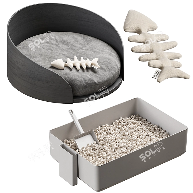 Pet Accessories Bundle Set: NG3 3D model image 5