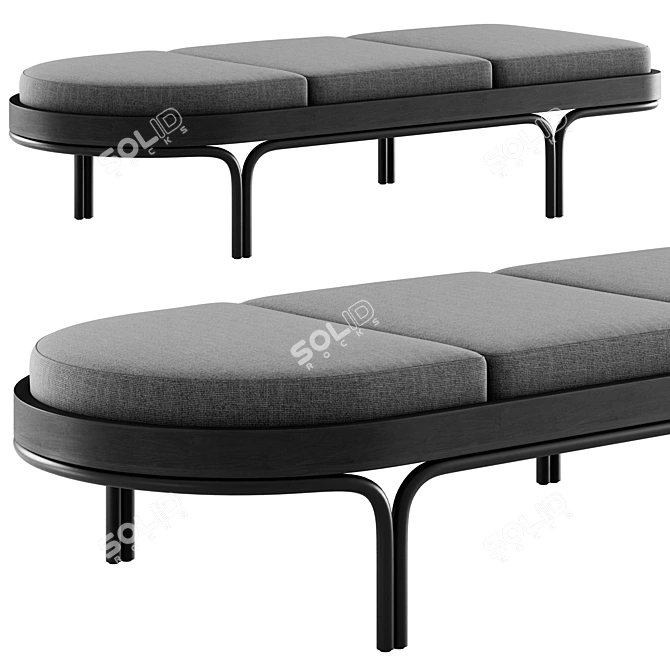 Elegant Rhythm Chaise Lounge 3D model image 4