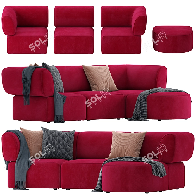 Modular Diane Sofa by Joybird 3D model image 1