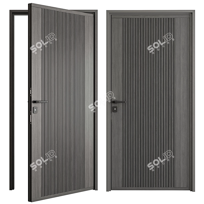 Contemporary Entryway Door Hardware 3D model image 3