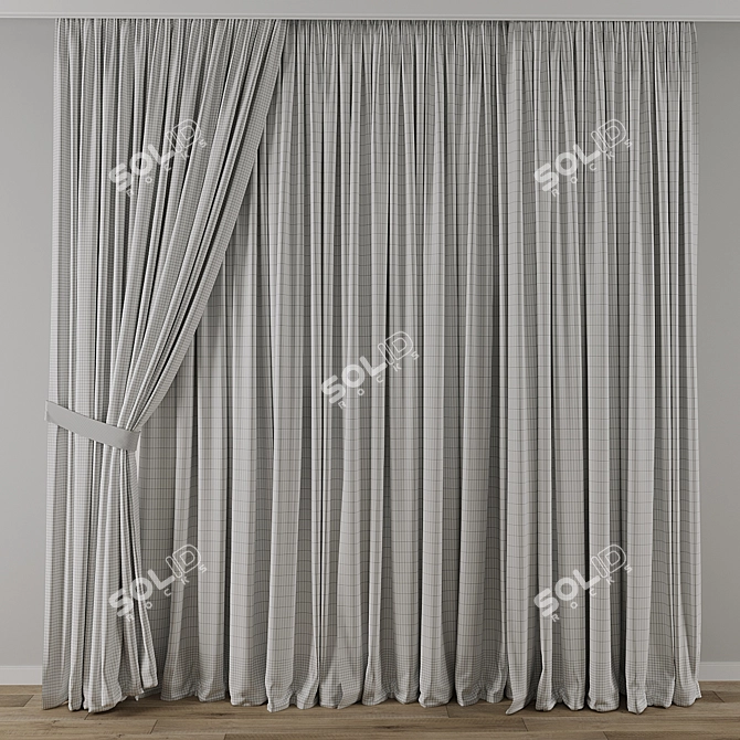 Digital Curtain 3D Model Kit 3D model image 3