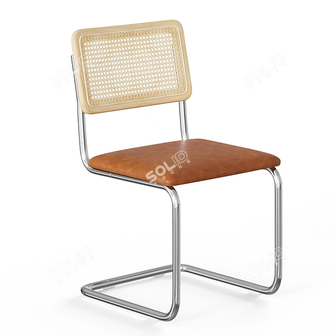 Modern Classic Vegan Leather Chair 3D model image 1