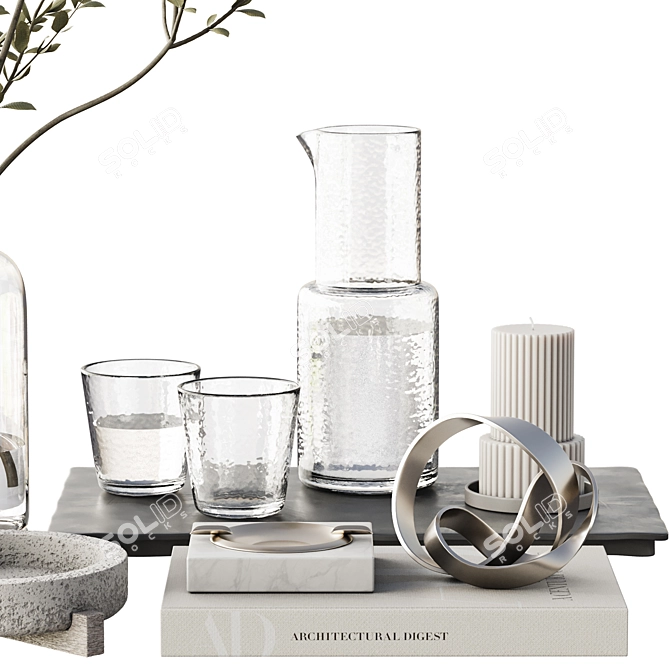  Contemporary Tableware Set: 3D Model 3D model image 3