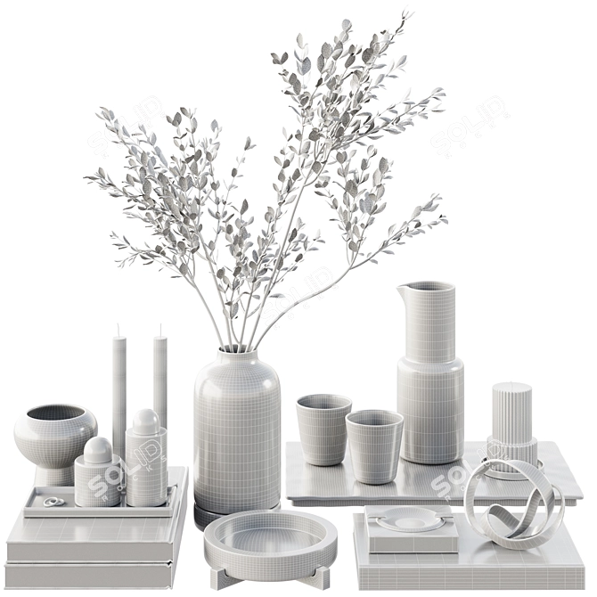  Contemporary Tableware Set: 3D Model 3D model image 4