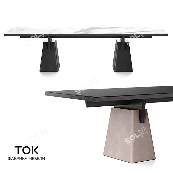 Klin 2 Dining Tables by Tok 3D model image 1