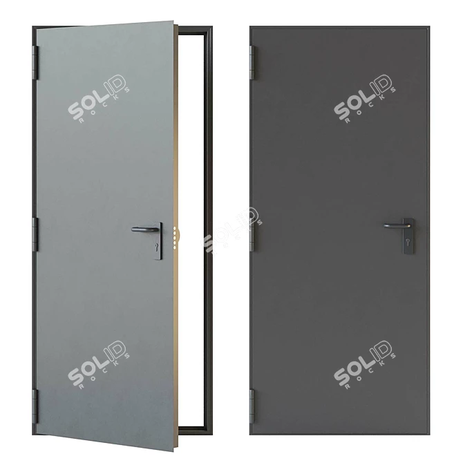 Fireproof Iron Door DIERRE SPLIT 3D model image 1