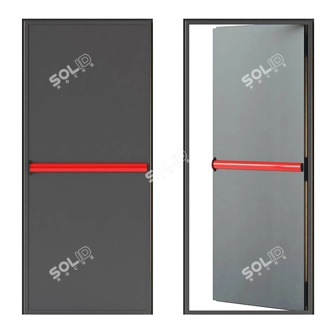 Fireproof Iron Door DIERRE SPLIT 3D model image 2