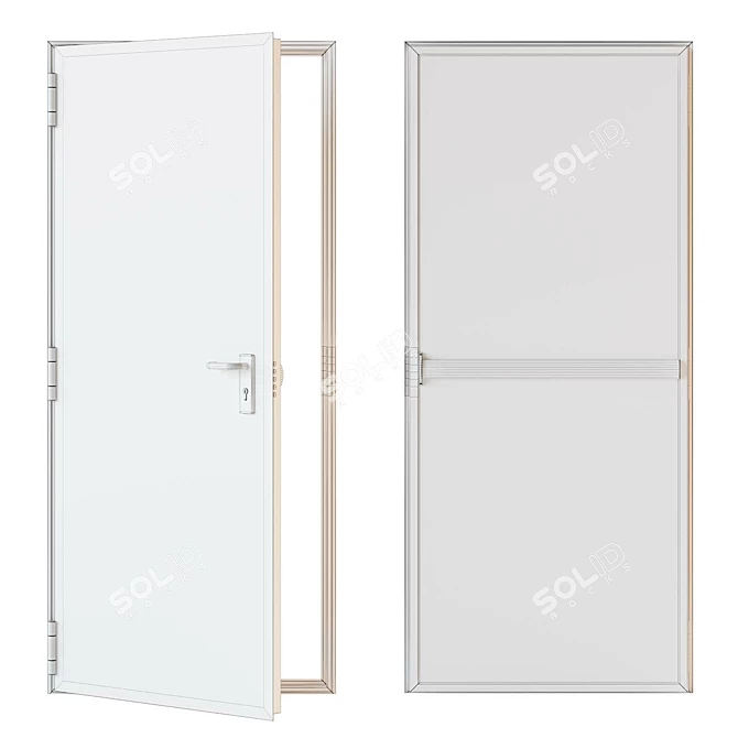 Fireproof Iron Door DIERRE SPLIT 3D model image 3