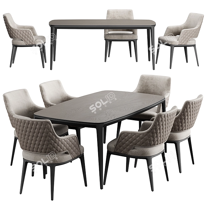 Modern Playground Dining Set 3D model image 1