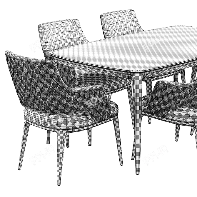 Modern Playground Dining Set 3D model image 6