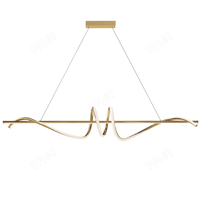 Minimalist LED Chandelier, Nordic Design 3D model image 2