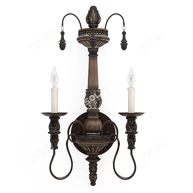 Quorum Salento Vintage Copper Wall Sconce 3D model image 1