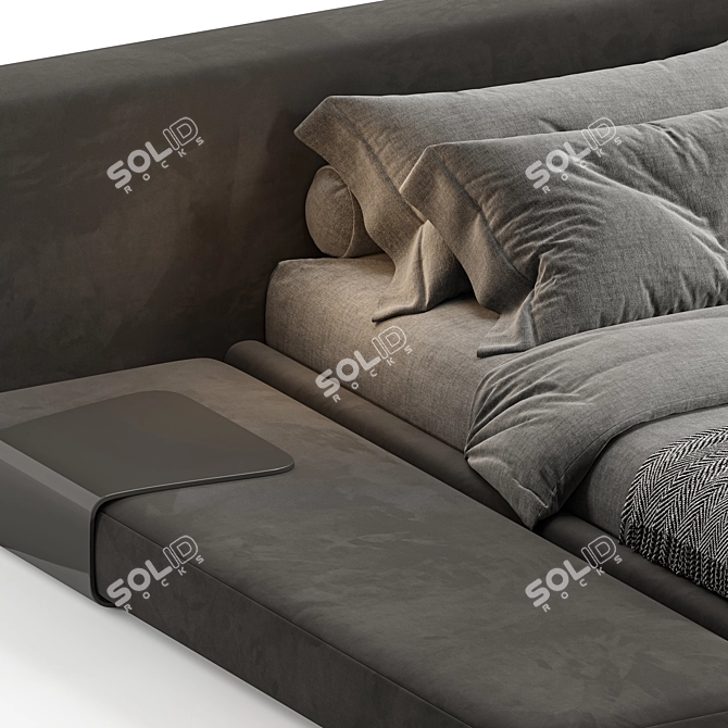 Contemporary Siena Double Bed 3D model image 5