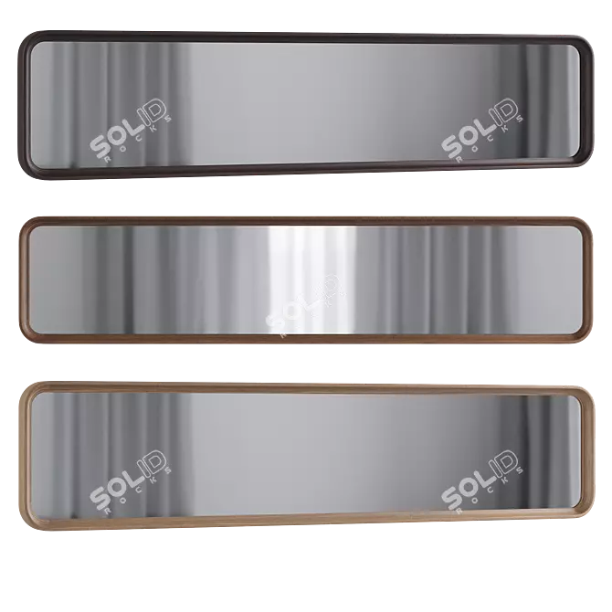 Modern Industrial Hallway Mirror 3D model image 1