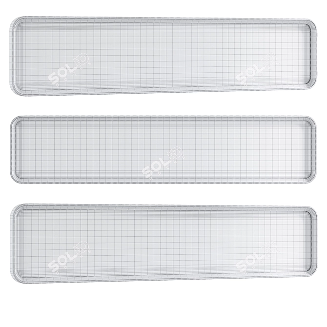 Modern Industrial Hallway Mirror 3D model image 2