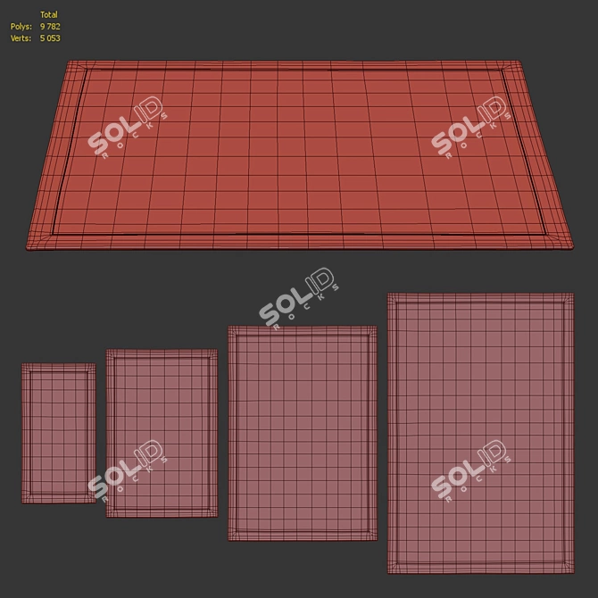  Hand-Tufted Wool Rug Jadie 3D model image 2