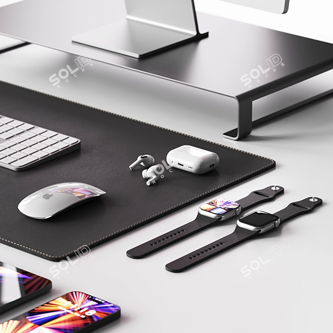 Apple Workspace Set 3D Models 3D model image 2