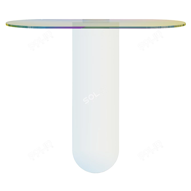 Colorful Glass Console: Shimmer Tavoli 3D model image 4