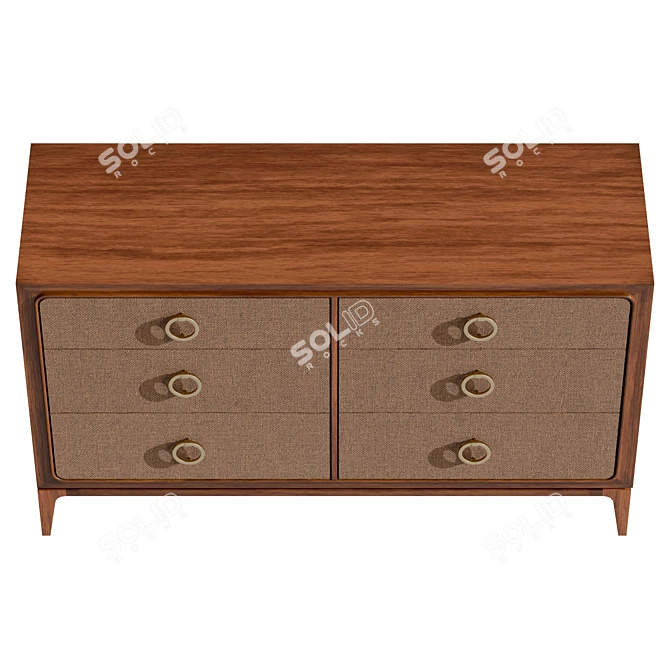 Luxurious Beckett Double Dresser 3D model image 3