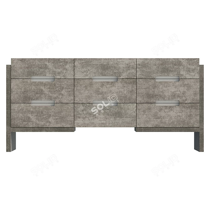 Real-Size Foundations Dresser with UV-Texture 3D model image 2