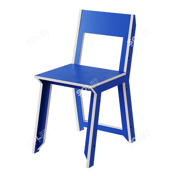 Modern Design Angle Chair V1 3D model image 1